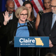 Then-Senator Claire McCaskill concedes defeat at an election-night rally on Nov. 6, 2018, in St. Louis, Missouri. McCaskill ran a tight race but lost her senate seat to Republican challenger Josh Hawley.
